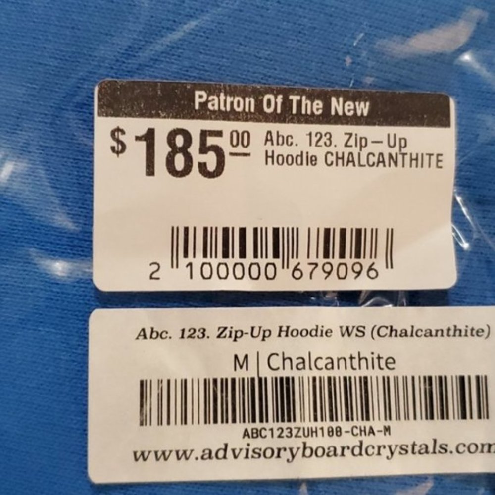 NEW ADVISORY BOARD CRYSTALS (ABC) ZIP-UP HOODIE CHALCANTHITE (Blue) - Picture 8 of 8